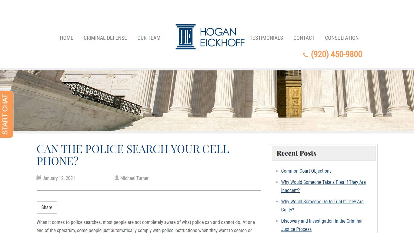 Can the Police Search Your Cell Phone? | Hogan Eickhoff