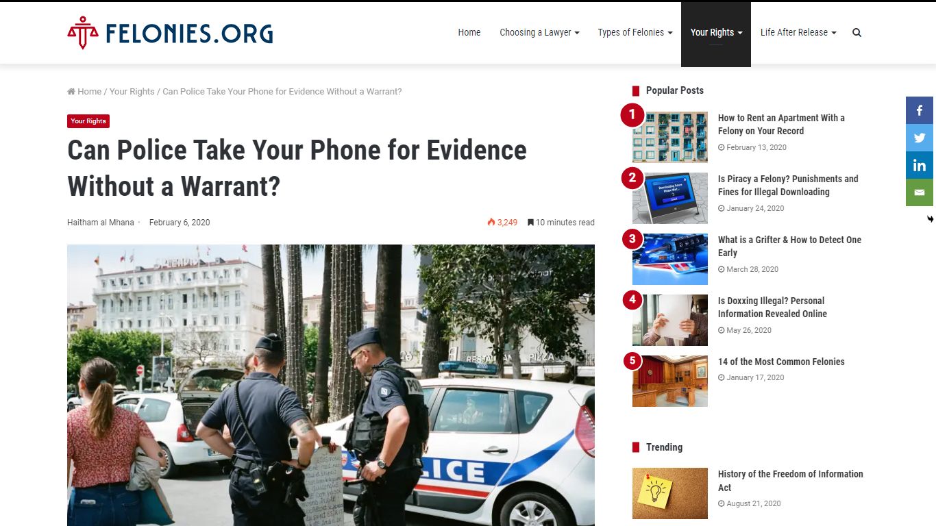 Can Police Take Your Phone for Evidence Without a Warrant?