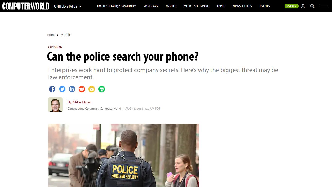 Can the police search your phone? | Computerworld